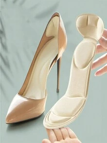 1對高跟鞋墊，女士豆鞋專用柔軟底座垫與鞋跟貼