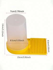 1入蜜蜂飼料器，巢門飼料器，水箱飼料器，養蜂工具 - 黃色 - 查看 5