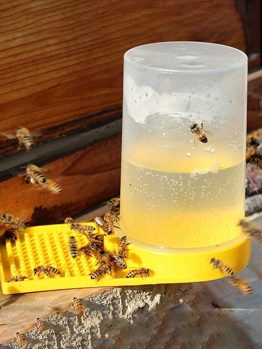 1入蜜蜂飼料器，巢門飼料器，水箱飼料器，養蜂工具 - 黃色 - 查看 1