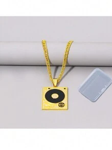 1件新款嘻哈風格不銹鋼鑲鑽最後的晚餐畫像吊墜項鍊，適用於派對、旅行、俱樂部和日常穿著 - 嘻哈鑲鑽The Last Supper油畫吊墜項鍊 - 查看 9