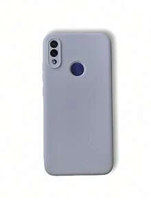 Capa de Silicone Compatível com Xiaomi Redmi Note 7 - Interior Aveludado - Cinza - Visão 1