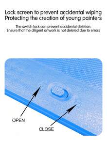Bảng vẽ LCD đơn sắc 12 inch dành cho gia đình, Máy tính bảng viết tay điện tử để vẽ và viết - Màu xanh lam - Xem 8