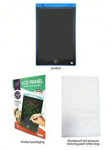 Bảng vẽ LCD đơn sắc 12 inch dành cho gia đình, Máy tính bảng viết tay điện tử để vẽ và viết - Màu xanh lam - Xem 10