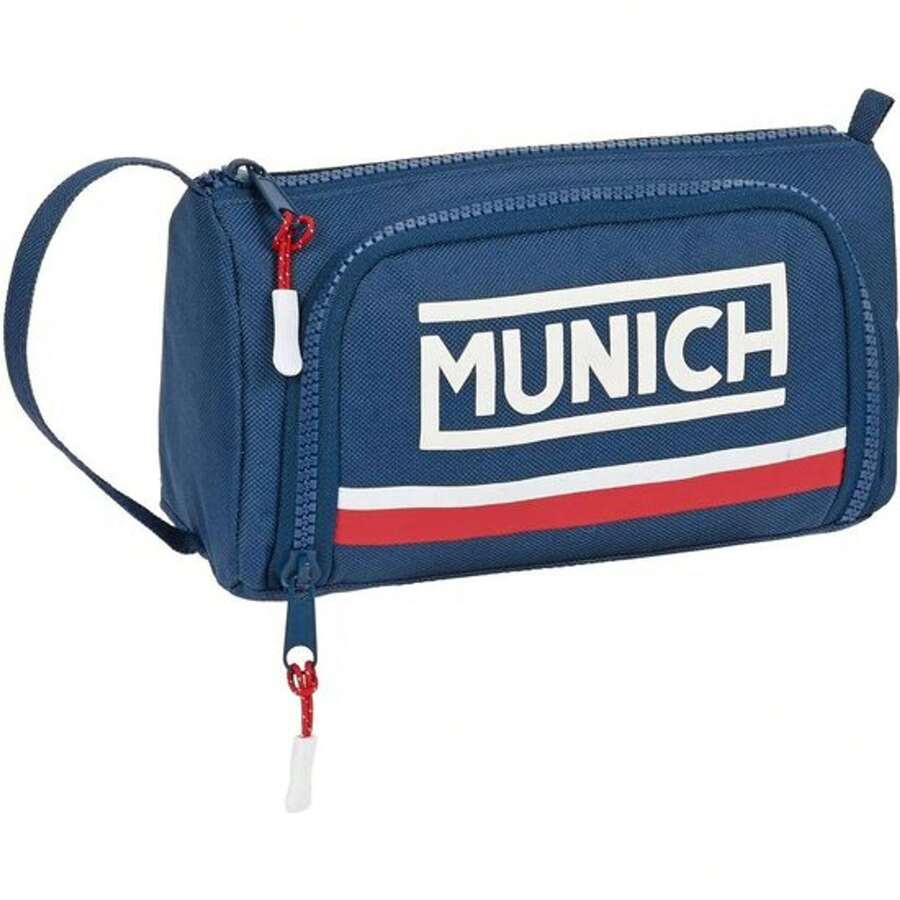 - MUNICH Pencil Case With Pocket And Zippers - Side Handle And Adaptability To Trolley Bags - Unique Design Case With Official License - Wallet For Carrying Objects - Unique Design Case And Official License By - High Durability Case - Multicolor - View 1