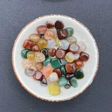 0.22 Lbs Natural Agate Tumbled Stones, Natural Small Asymmetrical Crushed Quartz Crystal Gravel For Aquarium, Plant Vase Filler - Multicolor - View 11