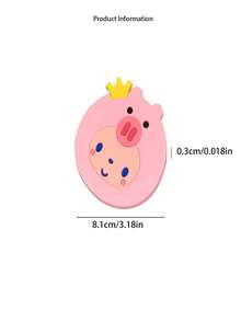 1pc Cartoon PVC Rubber Cup Mat, Ins Style Heat-Resistant Non-Slip Bowl Coaster For Kitchen, Restaurant And Coffee - Multicolor - View 3