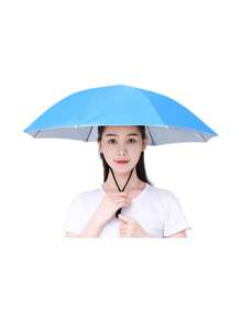 可折叠遮阳伞帽，适合钓鱼、防晒、防晒霜、雨天遮阳，春夏必备，伴娘礼物，房间装饰，卧室装饰，海滩，旅行，男女皆宜，度假 - 淺藍色 - 查看 12