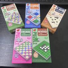 1pc Folding Magnetic Creative Game Set, Chess, Backgammon, Dice Game, Portable Lightweight Classic Strategy Game Kit With Outdoor Fun, Multiplayer Interactive Mind Game, Birthday Gift, Interest Cultivation - Multicolor - View 2