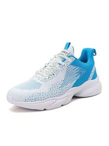 Zapatos casuales de primavera de moda de gran tamaño para hombres, ligeros, malla transpirable en múltiples colores, zapatos deportivos cómodos y de moda, suela blanda, superficie suave, zapatos para caminar - Azul - Ver 6