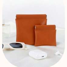 QUONMU 4入組彈性自封式收納袋，可攜帶口紅刷、衛生巾、耳機、太陽眼鏡、的化妝袋 - 彩色 - 查看 7