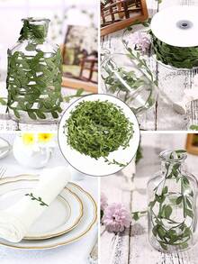 1pc Artificial Green Willow Wreath Decoration, DIY Material For Handmade Wreath Weaving - Vine Ribbon - View 4