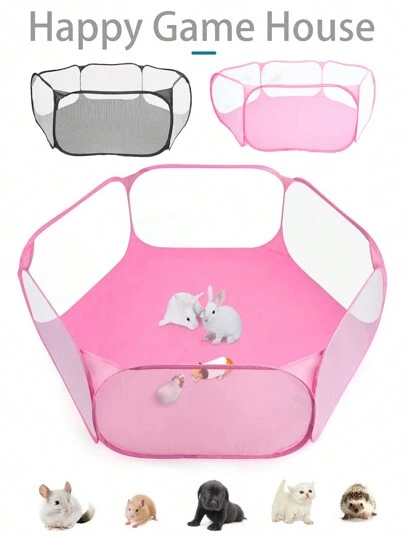 Valla portátil para juegos de pequeños animales, tienda de ejercicio plegable para mascotas hámster, piscina de bolas emergente
