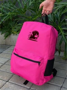 Women Functional Backpacks - 玫紅色 - 查看 2