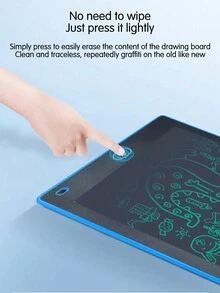Bảng vẽ LCD đơn sắc 12 inch dành cho gia đình, Máy tính bảng viết tay điện tử để vẽ và viết - Màu xanh lam - Xem 4
