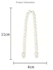 2 Packs Car Headrest Hook Artifact Multi-Functional Pearl Car Hanger Holder, Hidden Design Car Hook - White - View 2