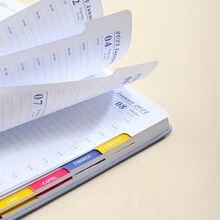 1本A5繃帶2024年行事曆，筆記本，日記本，自我紀律簽到計劃本 - 彩色 - 查看 8