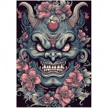 1入組恐怖海報古代神秘生物帆布油畫壁畫客廳家居裝飾無框