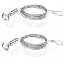 2pcs/4m Adjustable Picture Hanging Rope, Stainless Steel Suspension Wire For Hanging Pictures Or Lights In Dining Room And Frames - Silver - View 1