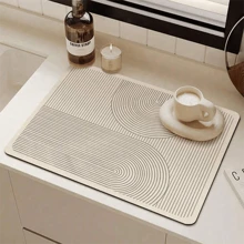 Kitchen Sink Mat Silicone Diatom Mud Table Coffee Table Water Absorption Mat, Portable, Simple & Heat Resistant, High Durability & Aesthetic Value - Yellow - View 7