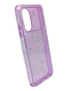 Funda Zte Blade A34 | A54 Protector Mujer Brillos + Mica - Lila Púrpura - Ver 2