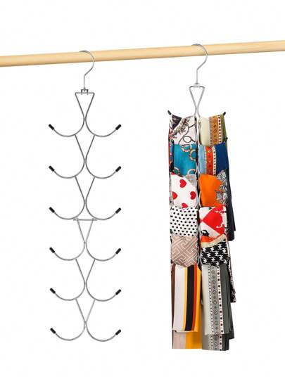 1pc Scarf Hanger Organizer For Closet, 12 Scarf Organizer With 360 Swivel Hook, Space Saving Closet Scarf Holder, Closet Organizers And Storage For For Scarves, Ties, Belts, Shawls, Purse, Baseball Cap., Gender Reveal Party, Perfect For Birthdays, Weddings, Parties, The Perfect Gift For Colleagues, Friends, And Family, Back To School