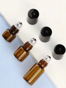 3 件 1/2ml 琥珀色滚珠瓶空滚珠精油瓶香水样品分配瓶防光滚珠瓶可再填充精油香水储存瓶带滚珠旅行必需品空可再填充滚珠玻璃瓶滚珠香水，客厅家居卧室浴室家居装饰，旅行用品，婚礼，派对，生日，送给男士妈妈爸爸朋友的礼物，新年，配饰，有趣的礼物 - 彩色 - 查看 3