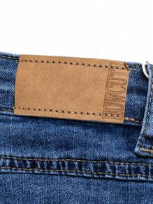 Sommer einfacher Stil Katzenschnurrbart Sprühmuster Krone Metalldekor Lässig Jeans Shorts für Kleine Jungen