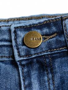 Sommer einfacher Stil Katzenschnurrbart Sprühmuster Krone Metalldekor Lässig Jeans Shorts für Kleine Jungen