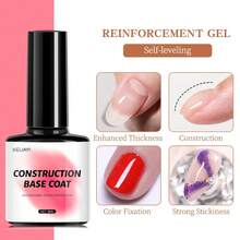 XEIJAYI Building Nail Gel Nail Polish For Strengthener Gel,Extension Gel,Base Coat In A Bottle With Brush Rhinestone,Base Coat,False Nail Tips Glue Gel Soak Off Uv Led Gel Nail, Clear - Clear - View 7