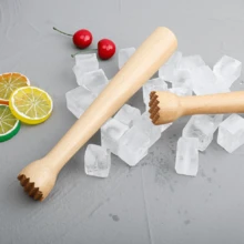 1入木製搗拌棒，雞尾酒冰搗棒，檸檬榨汁錘子，酒吧茶飲搗拌棒，夏日必備，夏季套裝 - 1pc碎冰棒 - 查看 6