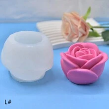 1 件透明玫瑰花形 DIY 硅胶模具 - 白色 - 查看 2
