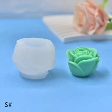 1 件透明玫瑰花形 DIY 硅胶模具 - 白色 - 查看 4
