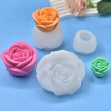 1 件透明玫瑰花形 DIY 硅胶模具 - 白色 - 查看 6