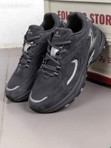baasploa 1 pièce de nouvelles chaussures de sport casual pour hommes à semelle épaisse, laçage, maille respirante, antidérapante et légère, pour une marche saine en extérieur