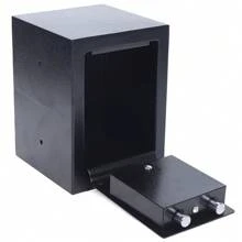 kangten Mini Cash Box With Lock & 3*Keys, 4.6L/1.01Gal Cash Box UK - Black - View 4