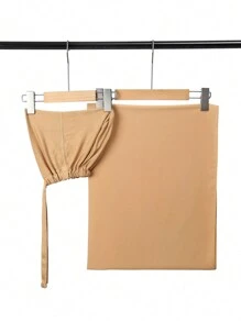 2 pièces Ensemble Écharpe et Bonnet pour Femmes, Casquette Polyvalente Couleur Unie et Hijab, Ensemble Bonnet Élastique et Écharpe en Mousseline Neige, Accessoires de Tenue Décontractée pour Femmes - Camel - Voir 7