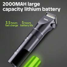 Tông đơ cắt tóc điện POVOS, Dụng cụ cắt tóc chuyên nghiệp bằng điện dành cho người lớn, Tông đơ cắt tóc PW289 - màu đen - Xem 3