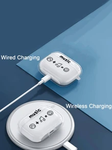 1 PIEZA Estuche protector impreso compatible con auriculares iPhone, AirPods 4/AirPods 1/2, nuevos AirPods 3/Pro/Pro2, estuche protector para auriculares para novio/novia
