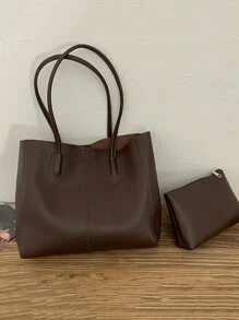 Grote schouder-/tas voor woon-werkverkeer en school, met moeder- en tas, zakelijke casual damestas, perfect voor kantoor, zaken en werk, werktas voor dames, ideaal voor dagelijkse elegantie en speciale gelegenheden