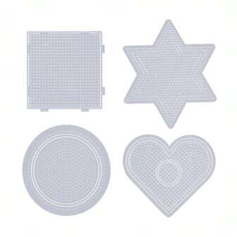 4 pz 2,6/5mm Prici Tavolette quadrate in PE trasparente per la fusione di perline, per puzzle di perline da fondere, accessori per puzzle, perline da fondere