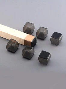 4 piezas protectores redondos de piernas de silla para pisos de madera dura, pad de cubierta de pierna de mueble de silicona y fieltro para proteger los pisos de arañazos y ruido, movimiento suave para las patas de la silla - Negro - Ver 3