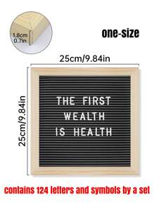 1pc Felt Letter Board, 10x10in Changeable Letter Board with Letters White 300 Piece - Felt Message Board, Oak Frame Wooden Letter Board for Baby Announcements, Milestones, Office Decor & More (Light Pink) - Multicolor - View 11