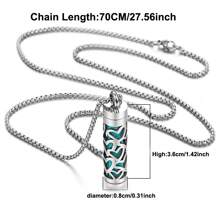 New Aromatherapy Diffuser Necklace, Stainless Steel Small Box Shaped Essential Oil Fragrance Diffuser Pendant Necklace, Aromatherapy Jewelry - Silver - View 5