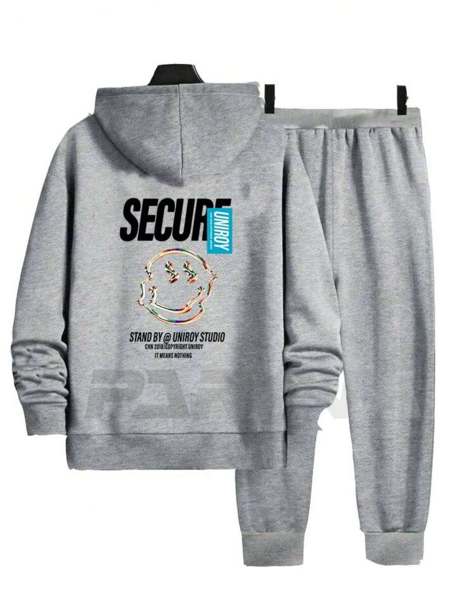 Men Hoodies - 灰色 - 查看 1