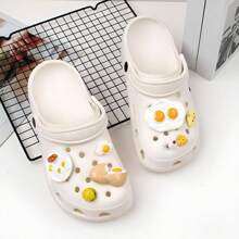8PCS Funny Eggs Clog Shoes Decoration,2024 NEW Shoe Charms For Clog Sandals, Shoe Charms Accessory Party Favor - Color Mixing - View 1