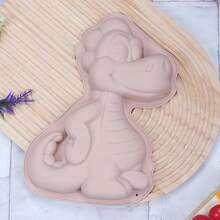 Dinosaur Shaped Silicone Cake Mold, Kitchen Baking Tool, Animal Cake Pan - Multicolor - View 3