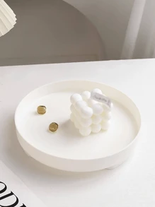 1pc Bandeja elegante e simples para exibir chaves, vasos de flores e cosméticos na cômoda e armazenar aromaterapia e maquiagem Melhores presentes Pratos de aniversário Acessórios de cozinha Decoração de cozinha Bandejas de mesa Bandeja de frutas Decoração de bandeja