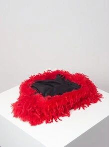 Borsa a clutch MICHELLE, in morbido peluche tinta unita, borsa da sera per donna, portafoglio di grande capacità, adatta come regalo per donne per San Valentino