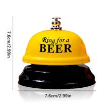 1pc Cartoon Metal Handheld Service Bell In Yellow/Pink/Coffee Color For Restaurant, Reception, Pet Training, Game, Teacher, Lunch, Bar Or Hotel Best Gifts Birthday Graduation