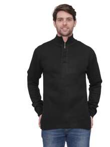 Men Cardigans - 黑色 - 查看 9